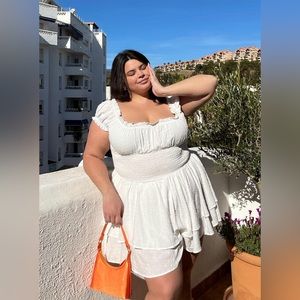 Princess Polly - The Love Galore Romper White Curve